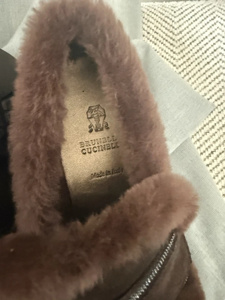 Brunello Cucinelli Mujer Zapatos 38 Invierno Nueva Colección W Monili Marrón Oscuro Foto 3 de 4