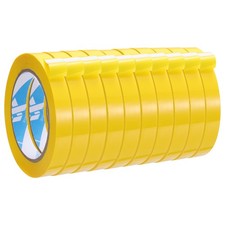 10Pcs 9/16" x 98.4 Yd Poly Bag Sealing Tape, Yellow