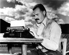 Ernest Hemingway Concentrated Writing 4x6 Picture Celebrity Print