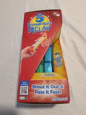 PlayMonster 5 Second Rule RELAY Board Game Electronic Baton 700+ Qs Party