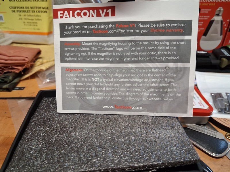 Tacticon Falcon V1 3x Flip-to-Side Magnifier, Picatinny Rail Mount Kit