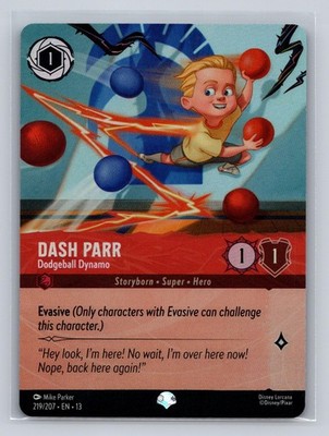 Dash Parr - Dodgeball Dynamo (Epic) 219/204 Lorcana Attack of the Vine! Holo LP