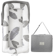 Portable Baby Lounger - Foldable Infant Lounge with Adjustable U-Shaped Bumper