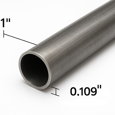 #ad 24quot; Length 1quot; OD x 0.109quot; 316 L High Pressure Stainless Steel Tubing 1100 PSI. $39.99