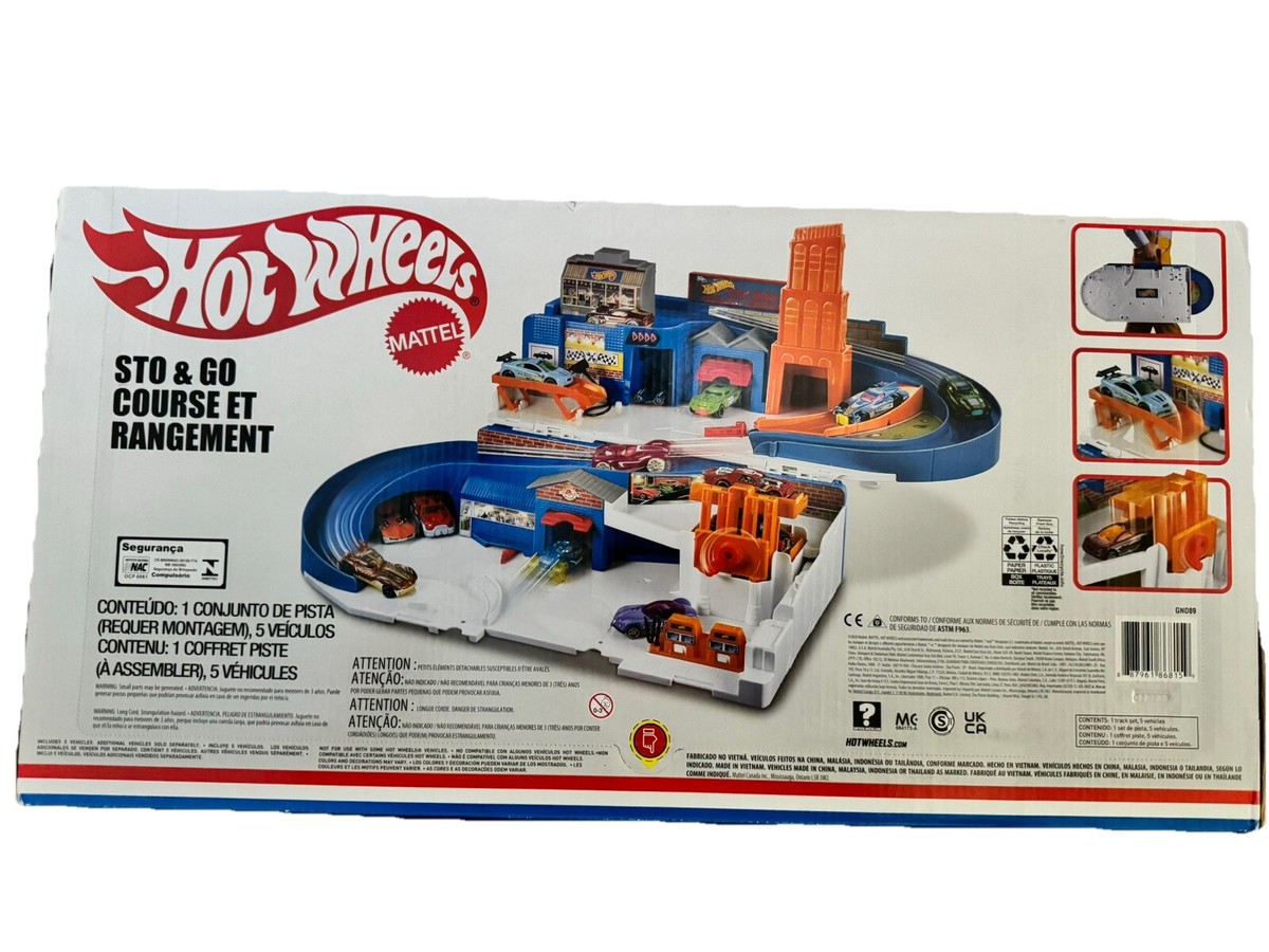 HOT WHEELS 1:64 FLYING CUSTOMS STO & GO GARAGE #GND89 Brand New 5