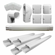 13 Ft PVC Decorative Line Cover Kit Set Tubing 3" For Mini-split Central A/C