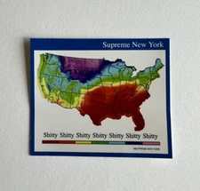 Supreme Thermal Weather Map Sticker 100% Authentic FW23 Season