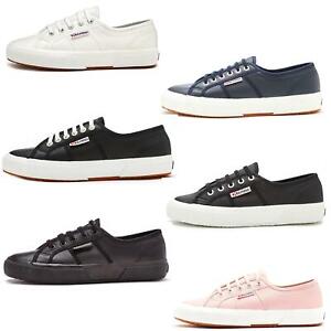 Zapatos de cuero Superga 2750 efglu Zapatillas en blanco y negro 900 \u0026 999  | eBay