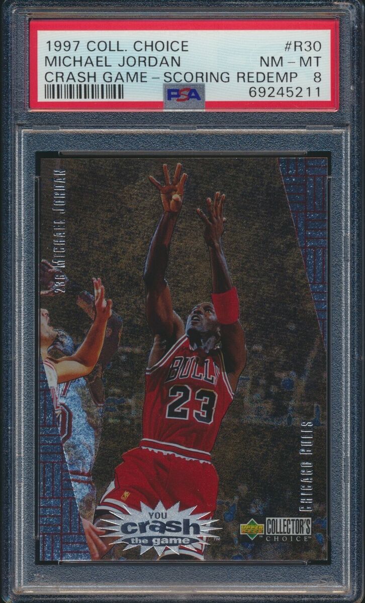 1997-98 Collector's Choice Crash the Game Prizes Michael Jordan #R30  PSA 8 HOF