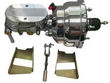 1955 1956 1957 Chevy Car Chrome Brake Booster & Master Cylinder Bel Air 150 210