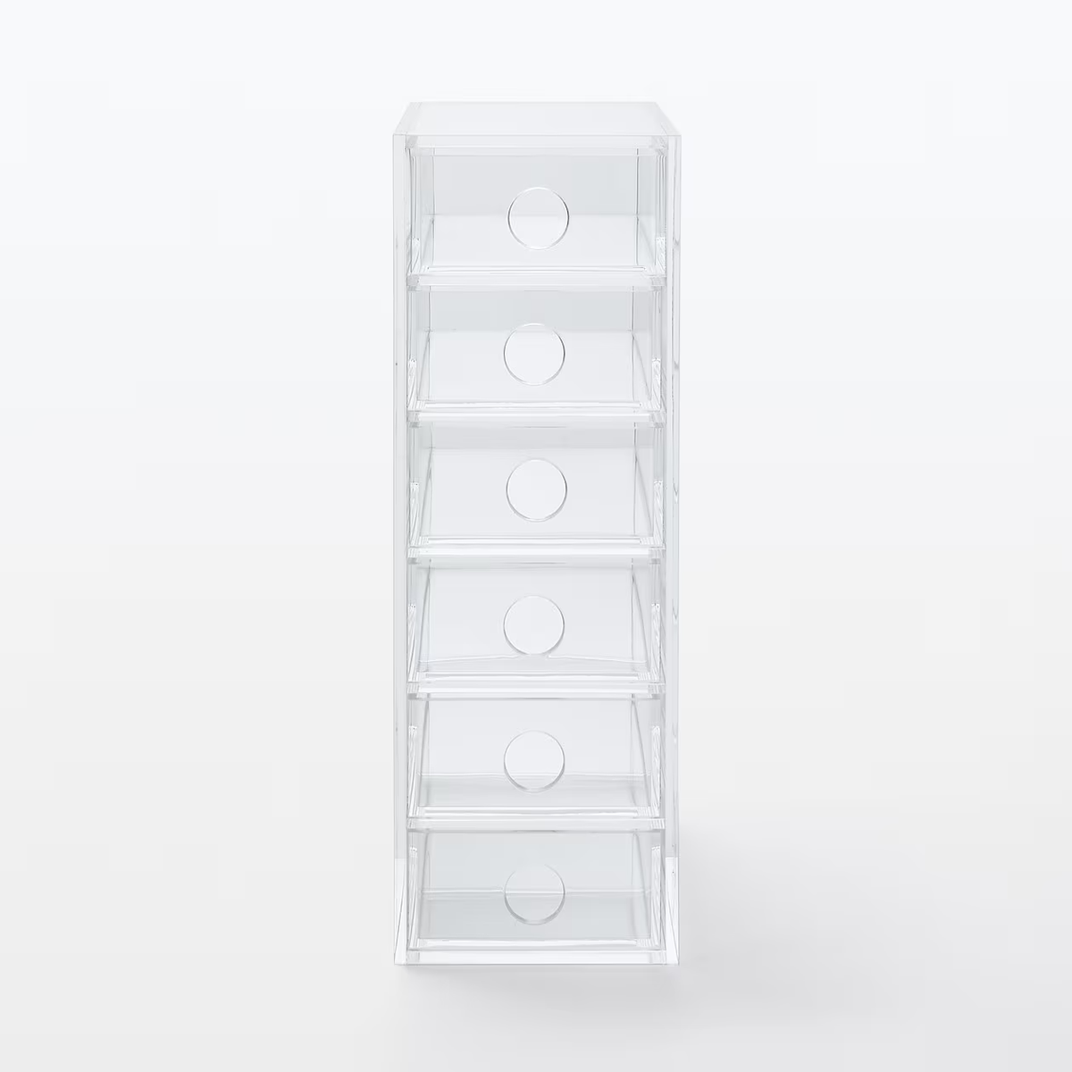 MUJI Acrylic accessory storage, 6 shelves W8.7 x D17 x H25.2 cm | eBay