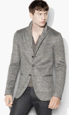 998 Brand New John Varvatos Collection Four-Button Gray Blazer Jacket EU48 US38