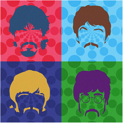 The Beatles Pop Art Andy Warhol Style groß 23"x23" HOCHGLANZ POSTER! ** UK  Verkäufer ** | eBay