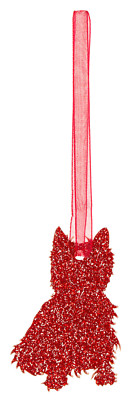 West Highland Terrier Style A Glitzer Weihnachtsdeko - 11 Farbauswahl.