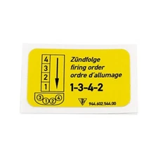 Porsche 944 968 Engine Firing Order Decal Genuine 94460254400