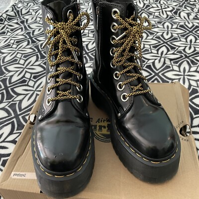 Dr. Martens Jadon Max Platform Boots Black Buttero Zip Up Dr. Martens Jadon Max Platform Boots Black Buttero Zip Up