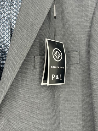 P&L Anzug Jacke Grau J6194 P und L Schulter Blazer Sport Mantel Gr. 42 L Neu - Bild 6 von 15