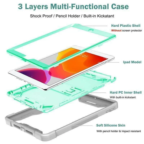 For iPad 5/6/7/8/9/10th Mini Air Pro 11" Shockproof Rugged Stand Hard Case Cover - Picture 32 of 53