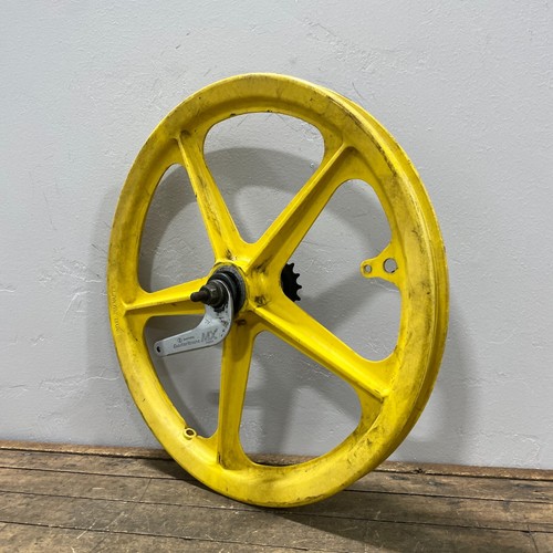 Troxel Trackmaster BMX Rear MagYellow Old School BMX Wheel Shimano MX OG 70s 20" - Picture 2 of 17