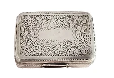 English Sterling Georgian 1814 Birmingham William Lea & Co Vinaigrette