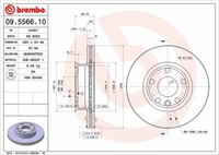 Bremsscheiben 2 StüCk Scheibenbremse Brake Discs Brembo 09.5566.10