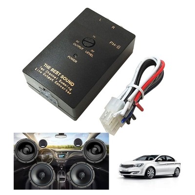 High to Low Level Car Speaker RCA-Amplifier Line Output Converter Adapter