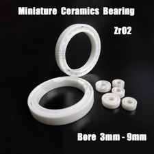 Miniature Ceramics Bearing ZrO2 Hybrid Ball Bearing Zirconium Oxide Bore 3mm-9mm