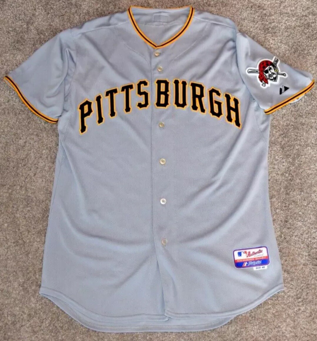Authentic Pittsburgh Pirates Road Gray Jersey Majestic size