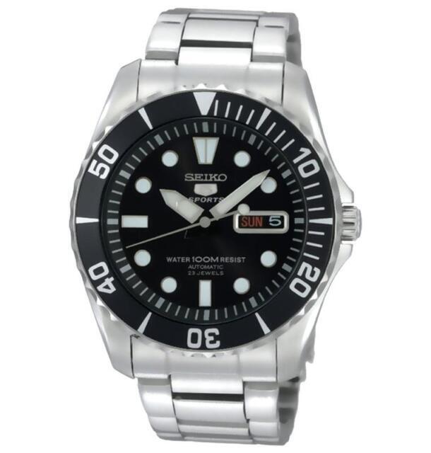 Seiko 5 Sports Men's Black Watch - SNZF17 for sale online | eBay