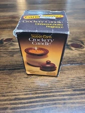 VTG Coty Sweet Earth Candle Hot Roasted Almond Fragrance Scent Stoneware Jar 