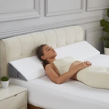 Headboard Bed Wedge Gap Filler Pillow w/Side Pockets - Sweet Home Collection