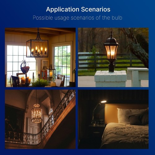 Versatile 40W Equivalent Dimmable Amber LED Bulbs for Stunning Indoor Spaces - Picture 10 of 10