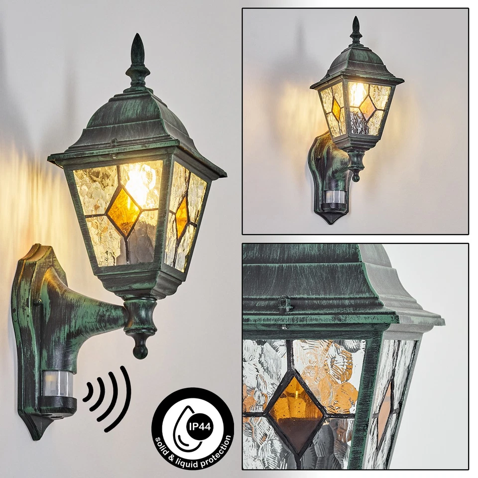 HOFSTEIN Quartucciu Außenwandlampe mit Bewegungsmelder Metall/Glas, E27, IP44 - Bild 2 von 4