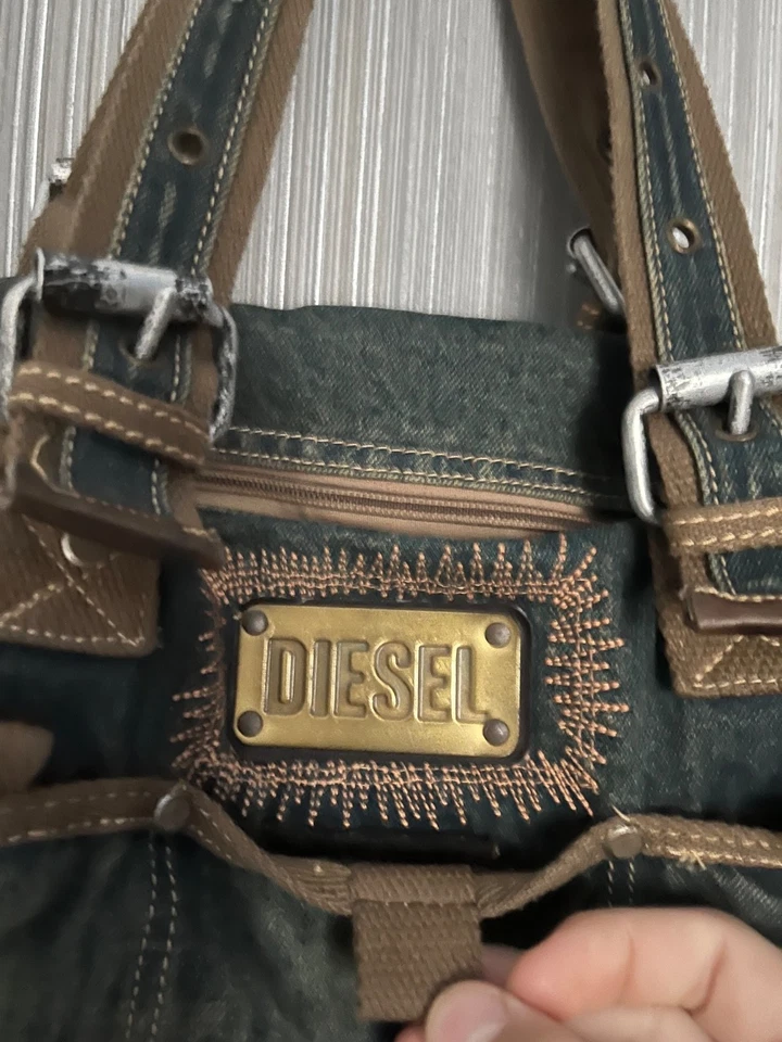 MUY RARO DIESEL Denim Vintage Bolso Mensajero Bandolera Era Y2K Foto 4 de 4