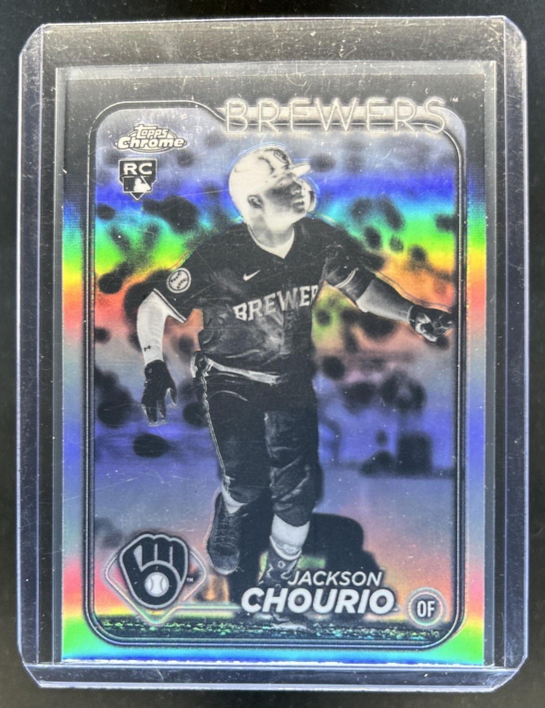2024 Topps Chrome Update Jackson Chourio RC Negative Refractor #USC18 Brewers