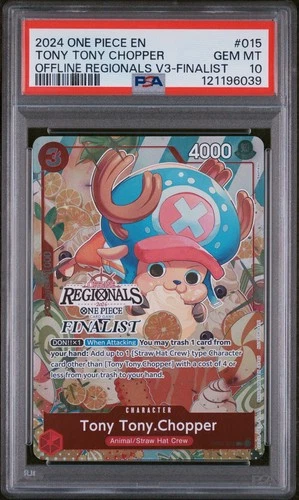 PSA 10 ONE PIECE Tony Tony Chopper Offline Regionals Vol.3 FINALIST OP01-015