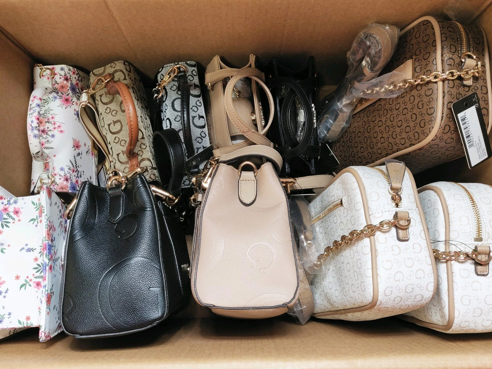 Borsa GUESS nera a tracolla borsetta tracolla DX24043 nera logo Whitney