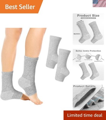 Durable Compress Foot Sleeves for Swelling Relief - 2 Pack for All-Day Comfort