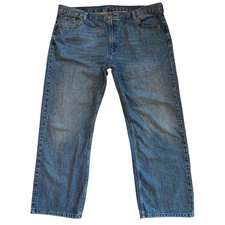 Levis 569 Jeans Mens 44x32 Blue Loose Fit Straight Leg 100% Cotton Denim