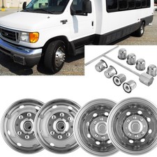 4 For Ford 16 Dual Steel Wheel Simulators Dually 8 Lug Rim Skins Liners Covers