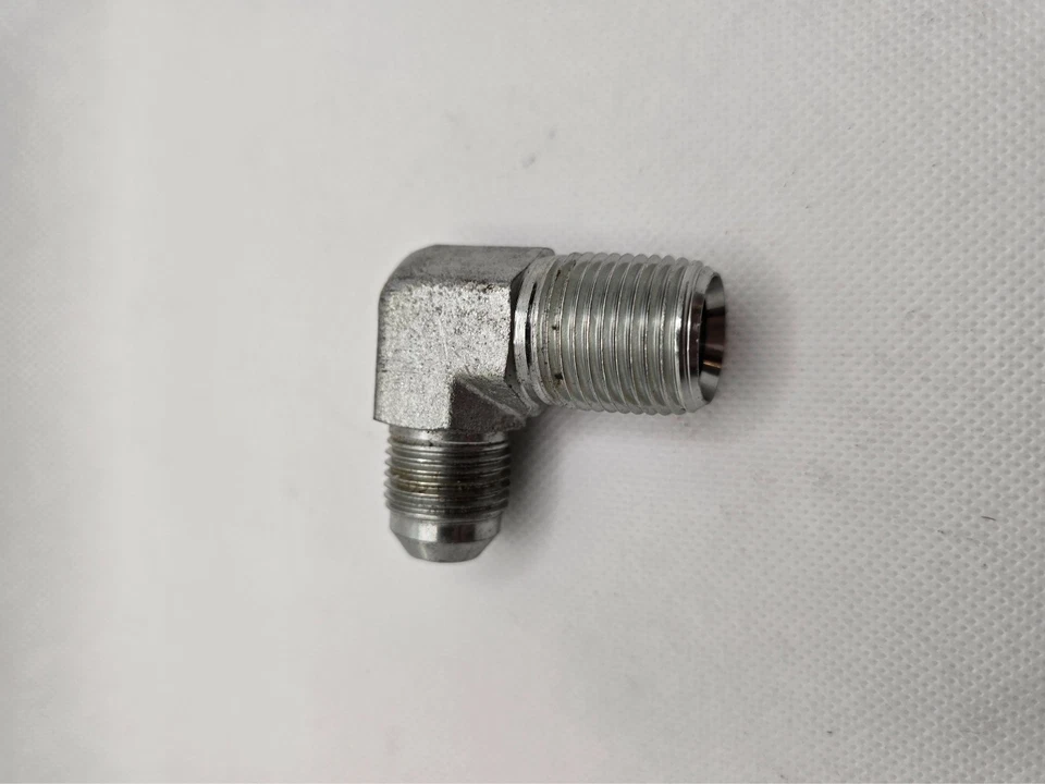 lote de 5 accesorios hidráulicos 1/2" macho JIC 37°-Flare x 1/2" tubo macho 90° codo Foto 2 de 2