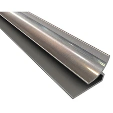 Fasade 18 In. Thermoplastic Inside Corner Backsplash Trim, Brushed Aluminum ACP