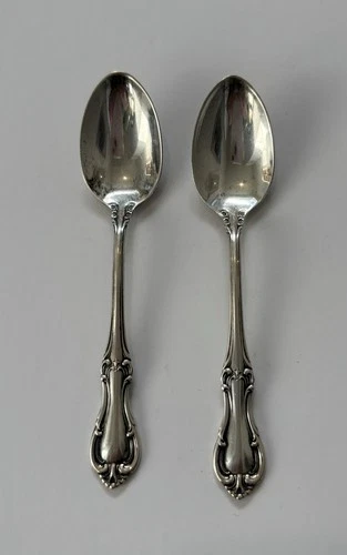 INTERNATIONAL SILVER "Joan of Arc" Sterling Silver Demitasse Spoons - Set of 2