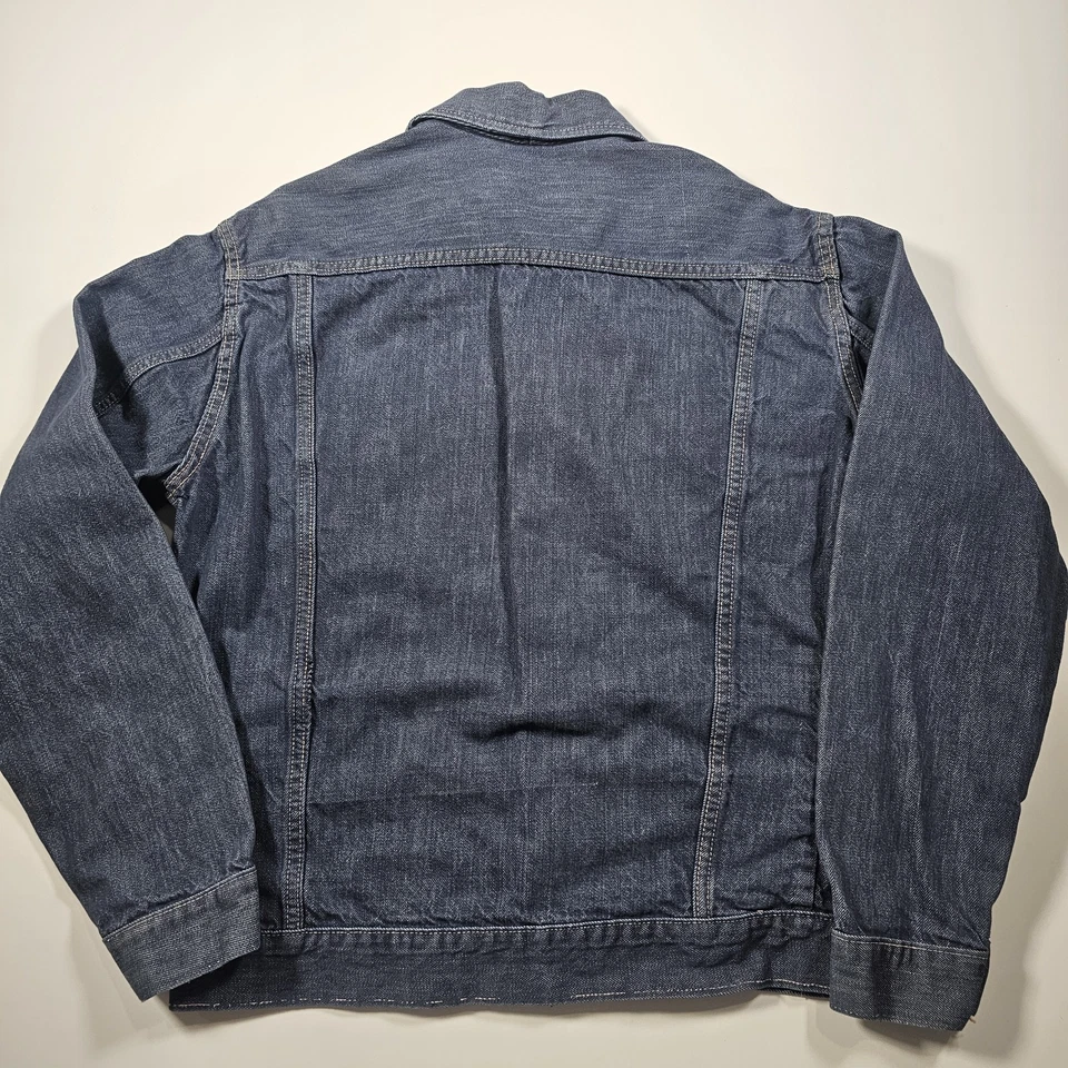 SEARS ROEBUCKS SELVEDGE DENIM JACKET MENS LARGE VINTAGE 70s MADE IN USA BLUE - Image 3 of 4