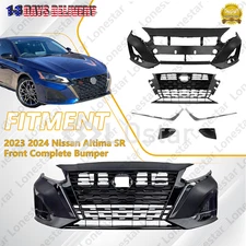 Front Complete Bumper Cover Grill Molding Fog Cover For 2023-24 Nissan Altima SR