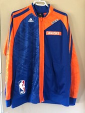 NBA New York Knicks Basketball Adidas Zip Track Jacket Blue Large NYK L Warm-Up