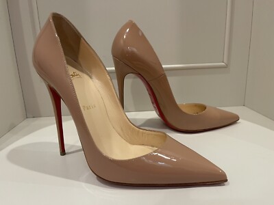 Christian Louboutin Nude Pigalle follies Patent Leather Heels Sz40