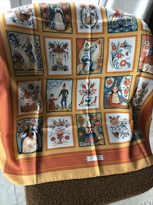 Foulard Hermès 100% Soie Carré 90x90 Cm - Motif Échec Au Roi - Neuf Avec Boîte
