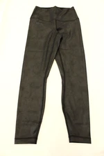 90 Degree by Reflex Women's Faux Leather 7/8 Ankle Leggings JL3 Cracked Black XS