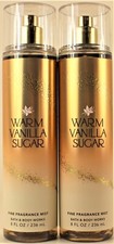 QTY 2 - Bath Body Works WARM VANILLA SUGAR Fine Fragrance Body Mist Spray 8Oz